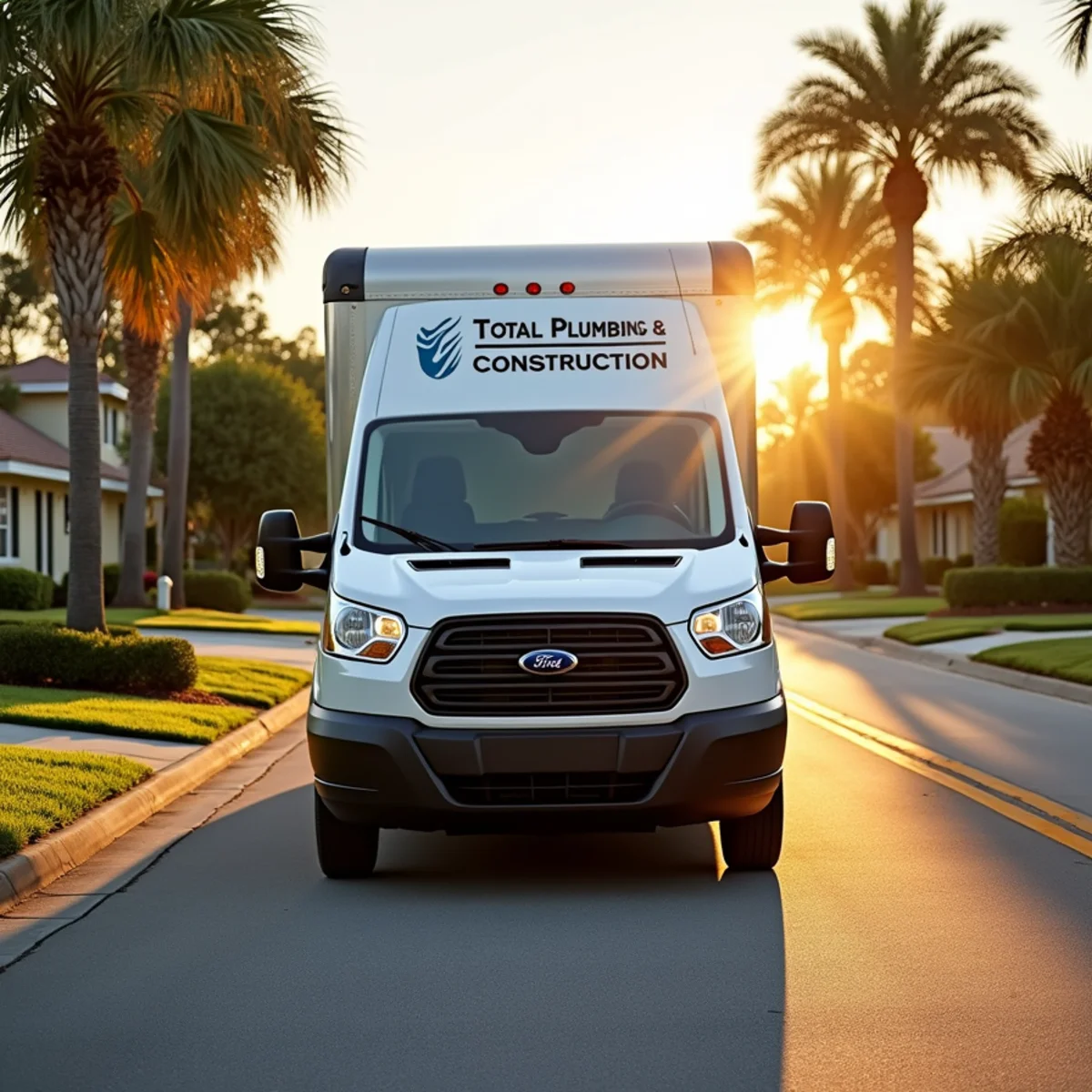 Total Plumbing & Construction service vehicle in Haines City, FL